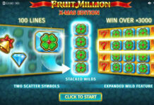 A million possibilities to win in Fruit Million!